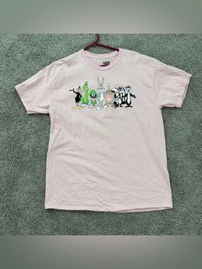 Light Pink Looney Tunes Character Graphic Tee